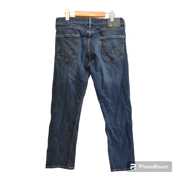 💚 LEVIS 504 Regular Fit Dark Wash Jeans Size 34/30 - Picture 4 of 6